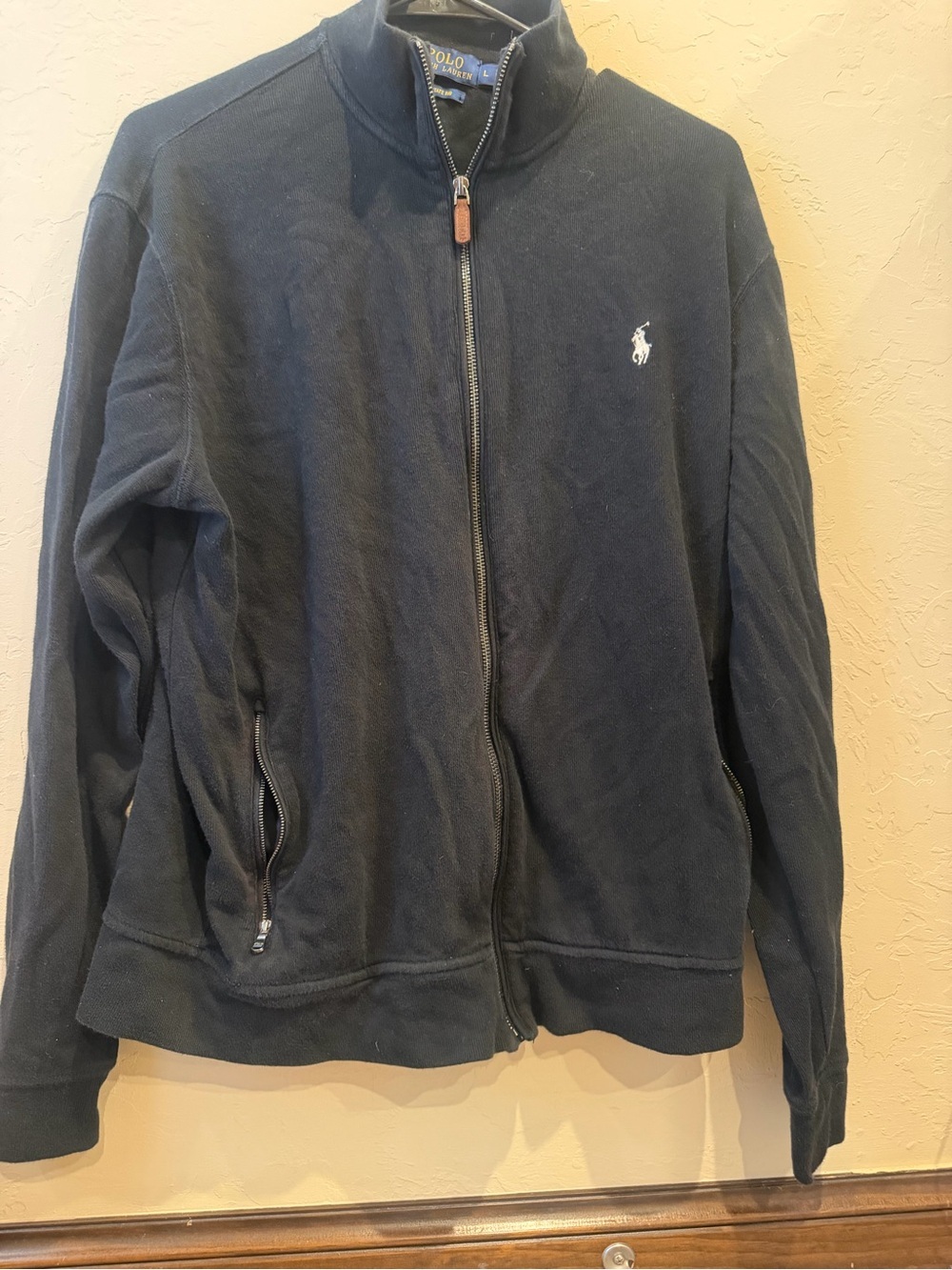 Polo by Ralph Lauren Men's black Full-Zip Sweater size large - Picture 2 of 8